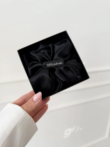POSHYOU Duża jedwabna gumka PURE BLACK